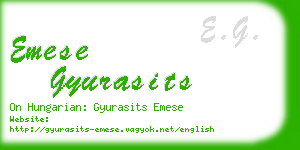 emese gyurasits business card